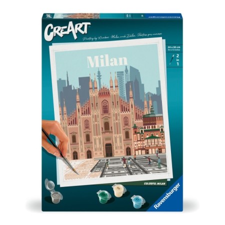 CreArt pictura pe numere pentru adulti Milano plin de culoare